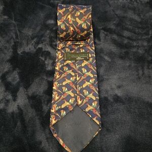 Beaufort The Rack Men's Pheasant Pattern Tie Made In Italy 100% Silk